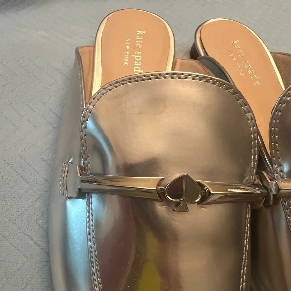 Kate Spade Metallic Loafer Mules – Chic Polished Slip-On